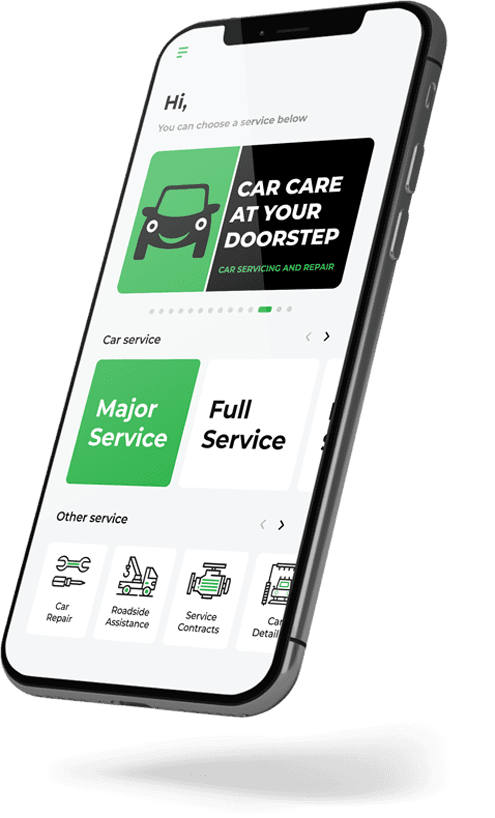 Car service app hero image